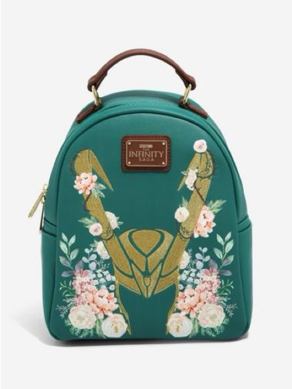 Loungefly Green Floral Loki Mini Backpack